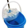 360° Rotating Magic Spin Mop Stainless Steel Dehydrate Basket W/Bucket 2 Heads