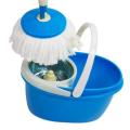 360° Rotating Magic Spin Mop Stainless Steel Dehydrate Basket W/Bucket 2 Heads