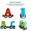 27pc Magnetic Wooden Alphabet Toy Train Set Letters Learning Educational - Brand new