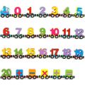 27pc Magnetic Wooden Numbers and Math Toy Train Set Letters Learning Educational - Brand new