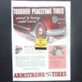 ARMSTRONG RHINO - FLEX TIRES ADVERT. 1946. Authentic. 70 Years Old. 35 x 27 cm.