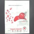TEXACO FIRE - CHIEF GASOLINE ADVERT. 1946. Authentic. 70 Years Old. 35 x 27 cm.