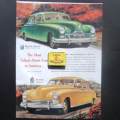 KAISER SPECIAL & FRAZER (CARS) ADVERT. 1946. Authentic. 70 Years Old. 35 x 27 cm.
