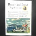 HUDSON (CAR) ADVERT. 1946. Authentic. 70 Years Old. 35 x 27 cm.