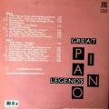 Various - GREAT PIANO LEGENDS. Vinyl 33 rpm LP compilation. (VG+/VG+). German release. Jazz / Blues