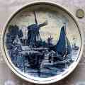 DELFT WALLPLATE TRIO. Royal Distel porcelain factory. ALL HANDPAINTED. (3 Sold in 1 lot)