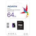 ADATA Premier 64GB microSDXC UHS-I U1 Class 10 Memory Card with Adapter