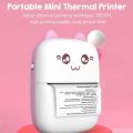 Portable Bluetooth Mini Thermal Printer - Blue and Pink