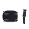 Shind 258mm Rainfall Shower and 192mm Shower Head Combo - Black and Silver