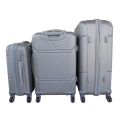 3 Piece Hard Outer Shell Luggage Set - Silver