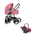 3 IN 1 BABY Stroller with Car Chair - Pink NEW GOOD QUALITY