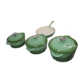 7 Piece Glazed Cast Iron Dutch Oven Cookware Pot Set - Mint Green - Premium Quality - Brand New