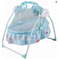 Baby cradle electric smart automatic swing baby crib - Blue