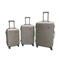 Hard Outer Shell Travel Luggage Set - 3 Piece - Gold