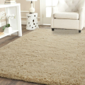 Light fluffy shaggy rug/carpet - Beige - 200CM X 150CM