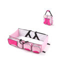 3 in 1 Portable Bassinet Diaper Change Station Sleeper Bag - Pink