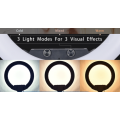 21` LED Dimmable Ring Light with 3 Phone Holders, Stand & Shutter