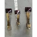 Golden 18 PCS Cutlery Spoon and Fork Set - New
