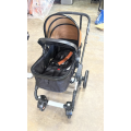 Belecoo 3 in 1 Baby Stroller Pram With Car Seat - Brown and Black