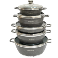 Bosch Die-Cast - Set 10 Granite Non-Stick Cookware Set - Brown