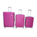 High Quality Big Size 31` Hard Outer Shell Travel Bag - 3 Piece Luggage Set - Bright Pink