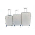 High Quality Big Size 31` Hard Outer Shell Travel Bag - 3 Piece Luggage Set - Creamy White