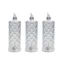 LED Crystal Candle Lamp Set of 3 Battery Operated