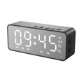Alarm Clock Bluetooth Speaker with FM Radio & temperature display - Black