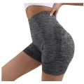 Gym Shorts for Women - High Waisted - Butt Lifting Yoga Pants - Grey - S-M Size