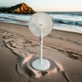 JAIGENG 16` Height Adjustable Rechargeable Solar Fan With Solar Panel and Charger