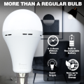 2 Pack 9W Rechargeable Bulbs Auto On With Battery For Emergency Use/Loadshedding - B22 (PIN TYPE)