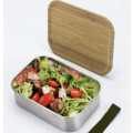 Stainless Steel Lunch Box With Bamboo Cover
