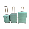 Latest Fashion Fancy Design High Quality Hard Outer Shell 3 in 1 Travel Luggage Set - Apple Green