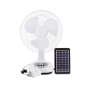 Condere 16` Rechargeable Solar Fan with Built in light and 2 Light Bulbs and a Solar Panel