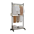 Multi-functional Standing Coat Hat Rack with Shoe Rack, Easy-to-Move Clothes Hanger with Wheels