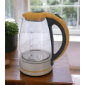 Condere Cordless Electric Glass Kettle 2 Litre Stainless Steel Base - Yellow
