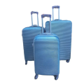 3 Piece Hard Outer Shell Travel Luggage Suitcase Set-  Slick Blue