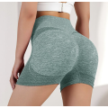 Gym Shorts for Women - High Waisted, Butt Lifting Yoga Pants - Green - S-M