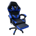 Rex M PU Leather Ergonomic Reclinable Gaming Chair with Adjustable Leg Rest - Blue - Display Unit