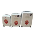 360° 3 Piece Hard Outer Shell Premium Lightweight Luggage Set - PURE WHITE - NEW