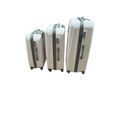 360° 3 Piece Hard Outer Shell Premium Lightweight Luggage Set - PURE WHITE - NEW