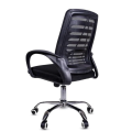 Ergonomic Mesh 360° Swivel Office Chair With Armrest - Black - DEMO DISPLAY UNIT