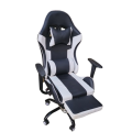 REX M Big Size High Back Reclinable Gaming Chair with Footrest and Arm Rest - White