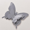 Grey 12Pcs Butterflies Wall Stickers Home Decorations 3D Butterfly PVC Self Adhesive