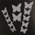 Grey 12Pcs Butterflies Wall Stickers Home Decorations 3D Butterfly PVC Self Adhesive