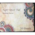 PAPER MOUSE PADS (WEEKDAY PLANNER) - 50 SHEETS ***** LOW LOW SHIPPING ******