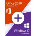 Microsoft Office 2019 Professional  and Windows 10