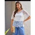 White Lace Top: Large