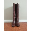 Stunning Brown Genuine Leather Boots from Nine West
