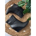 Beautiful Black Wedge Ankle Boots from AWOL